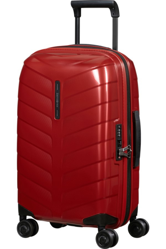 Samsonite ATTRIX Spinner 55cm Červený rozšiřitelný