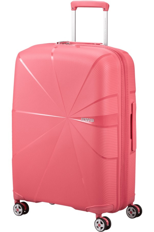 American Tourister Starvibe 67cm Spinner rozšiřitelný Růžový Sun kissed coral