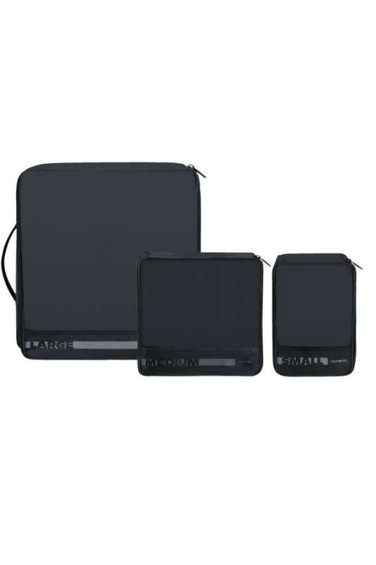 SAMSONITE PACK-SIZED sada 3ks cestovních organizérů boxů do kufru černá