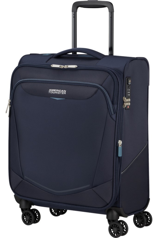 American Tourister SUMMERRIDE Spinner 55cm Námořní modrá rozšiřitelný