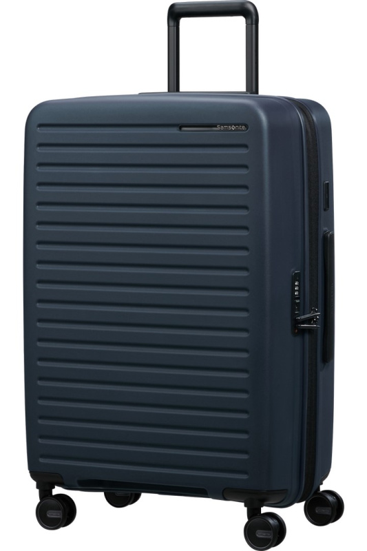 Samsonite RESTACKD Spinner 68cm Modrý Midnight rozšiřitelný