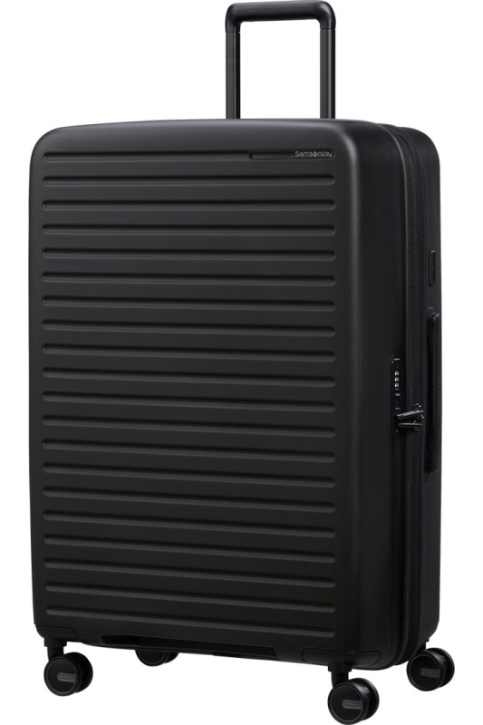 Samsonite RESTACKD Spinner 75cm Černý rozšiřitelný