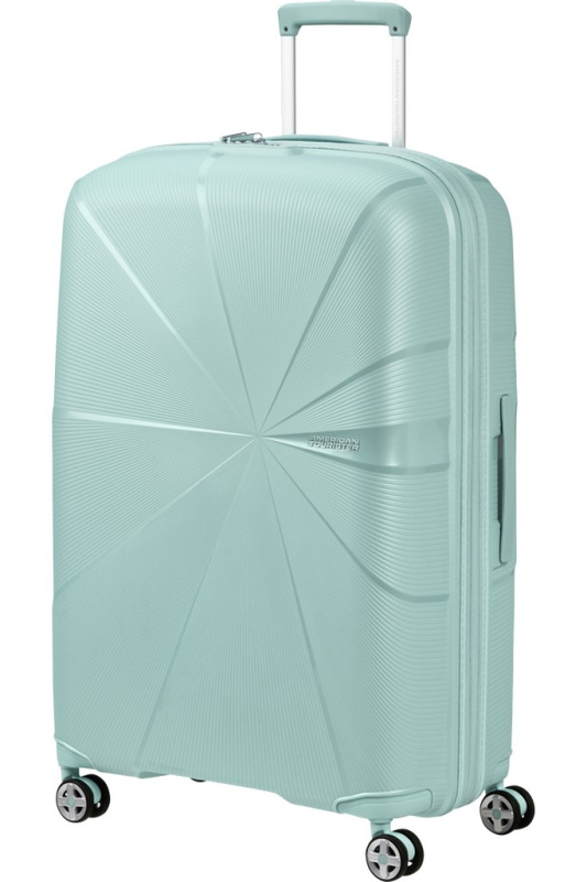 American Tourister Starvibe 77cm Spinner rozšiřitelný Zelený Metallic Surf Blue