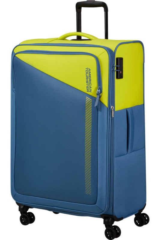 American Tourister Daring Dash Spinner Rozšiřitelný TSA 77cm Modrá/Žlutá Lime/Coronet
