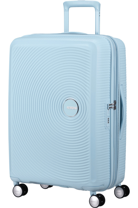 American Tourister Soundbox 67cm Modrý Pastel Blue rozšiřitelný