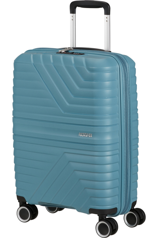 American Tourister Flytwist 55cm Spinner Modrý Storm Blue rozšiřitelný