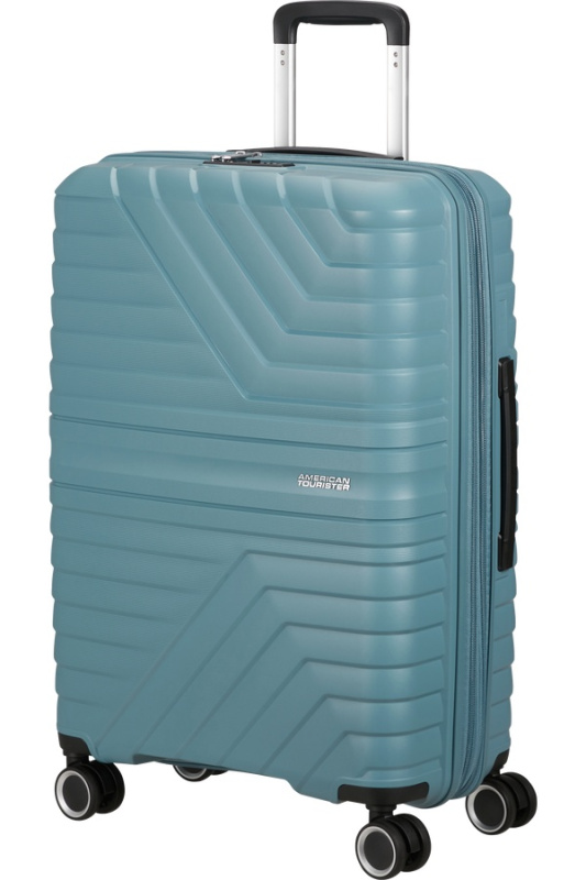 American Tourister Flytwist 67cm Spinner Modrý Storm Blue rozšiřitelný