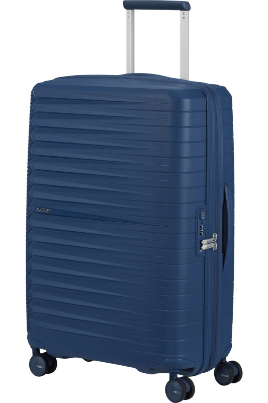 American Tourister FastForward Spinner 68m Modrá Navy rozšiřitelný