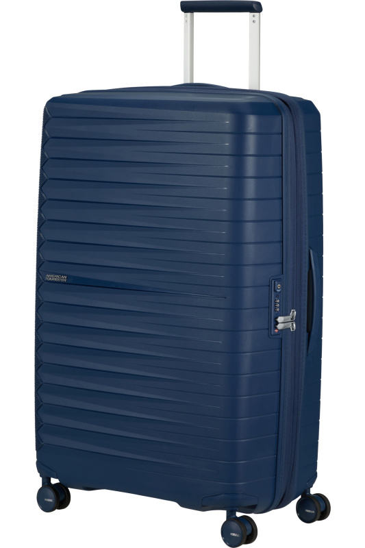 American Tourister FastForward Spinner 78cm Modrá Navy rozšiřitelný