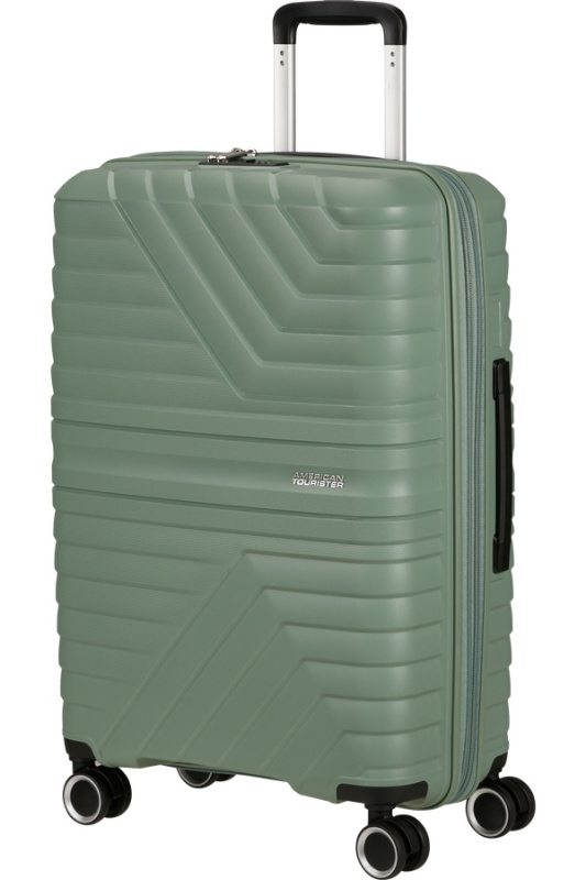 American Tourister Flytwist 67cm Spinner Zelený Botanic Green rozšiřitelný