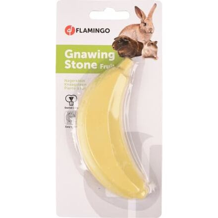 Flamingo Tutti Frutti Minerální kámen pro hlodavce Banán 50g