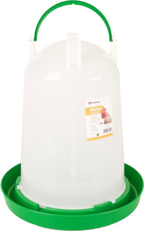 Flamingo Twist Napáječka pro drůbež kulatá zelená/bílá 10 l