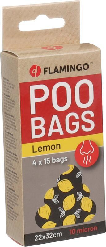 Flamingo Basic Scent Sáčky s citrónovou vůní na exkrementy 4x15 ks