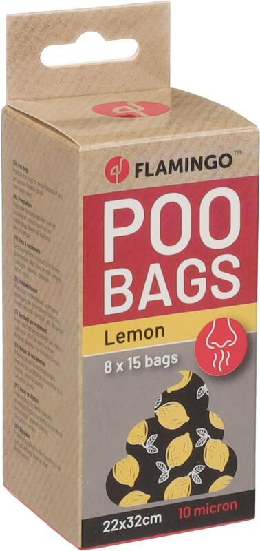 Flamingo Basic Scent Sáčky s citrónovou vůní na exkrementy 8x15 ks