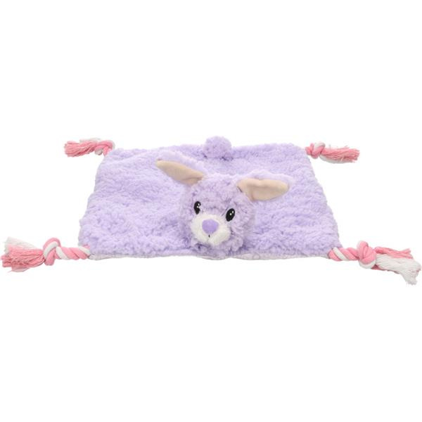Hračka textil Kokko králík 40x40 fialové Flamingo 1 ks
