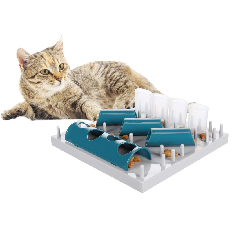 Flamingo Fumbo Interaktivní hračka pro kočky Šedá/modrá