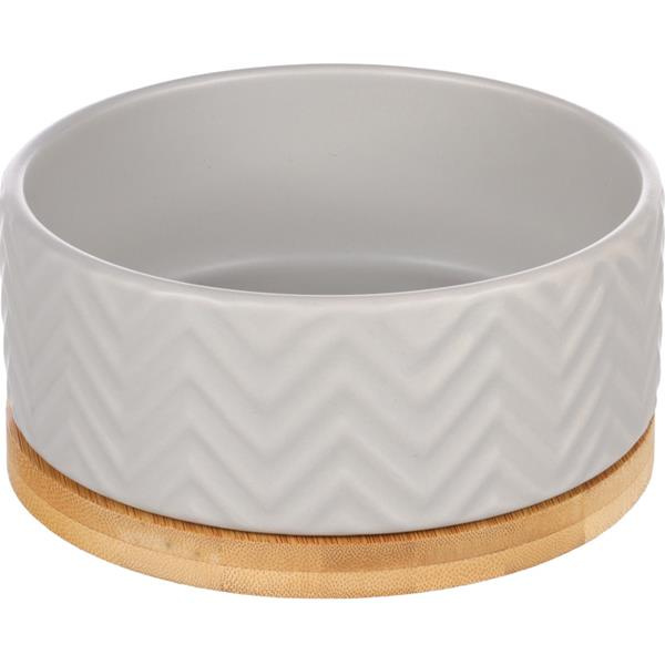 Flamingo Bianco Keramická miska pro psy Šedá 990ml