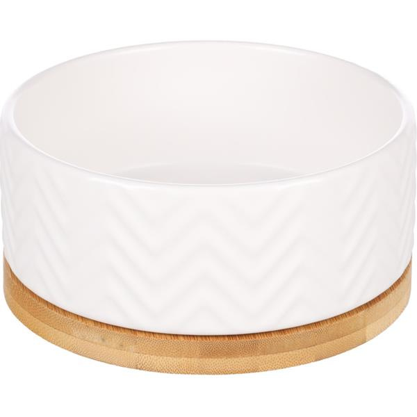 Flamingo Bianco Keramická miska pro psy Bílá 990ml