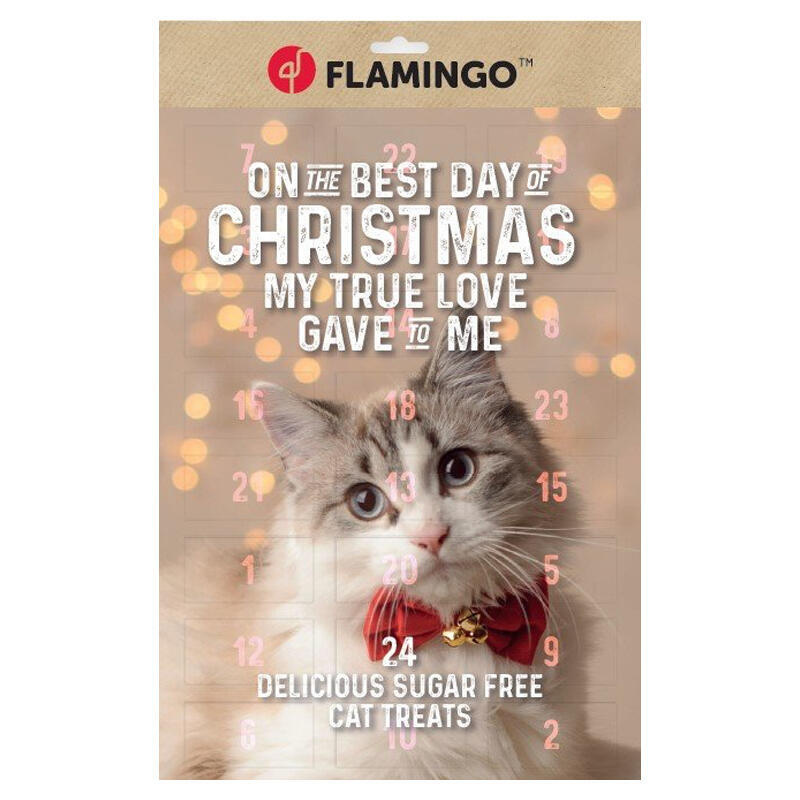 Flamingo Adventní kalendář s pamlsky pro kočky 295 g