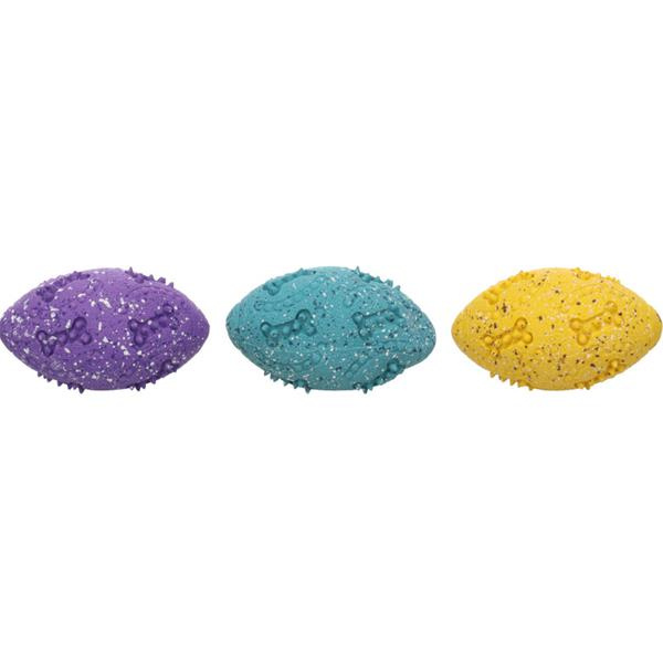 Hračka latex Freckles rugby 11,8cm mix barev Flamingo 1ks/11,8cm
