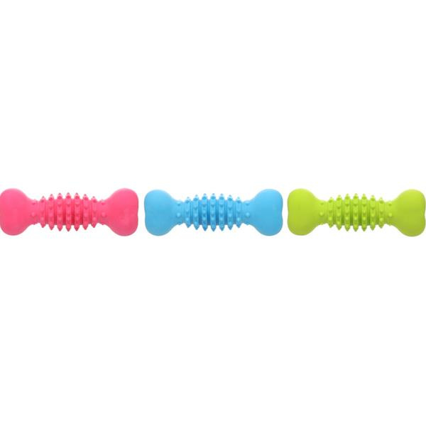 Hračka guma Fuma kost 20,5cm mix barev Flamingo 1ks/20,5cm