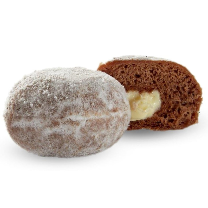 Mini koblížek s kakaovou příchutí a bílou čokoládou