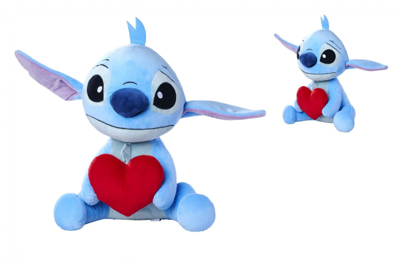 plyšový stitch se srdcem 50 cm