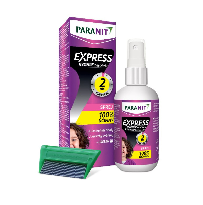 Paranit Express sprej 95ml+hřeben