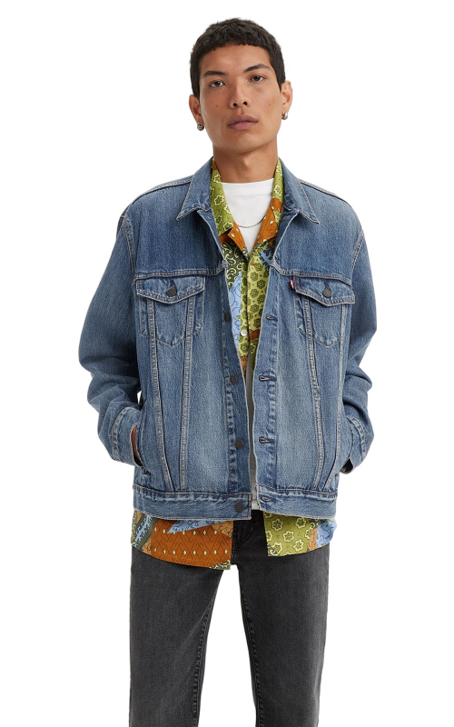 Pánská džínová bunda LEVI'S modrá-XXL