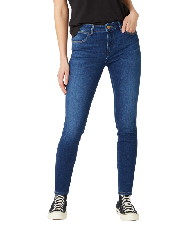 Dámské džíny WRANGLER Skinny klascky modré- seprané-29/32