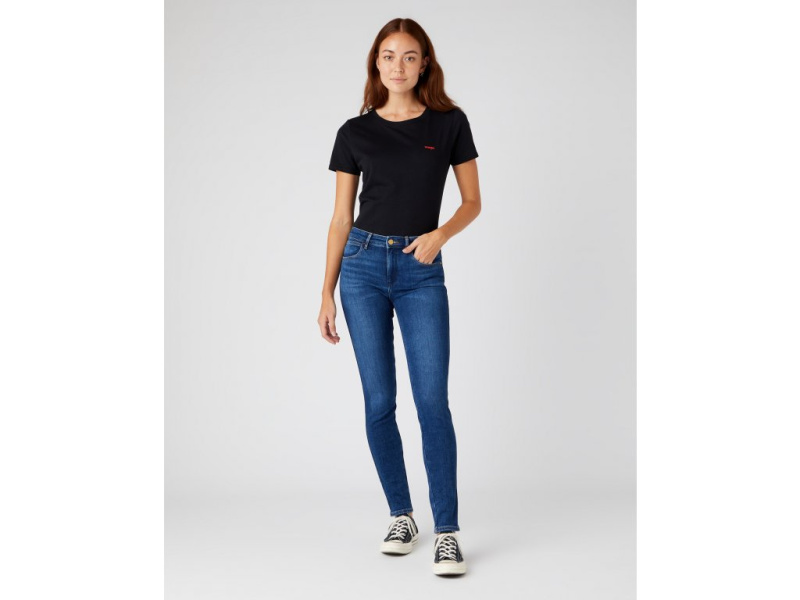 Dámské džíny WRANGLER Skinny klascky modré- seprané-27/34
