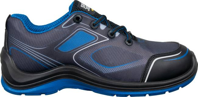 Nízká bezpečnostní pracovní obuv Safety Jogger Flow Low S1P / vel. 48 / textil / odolnost pro perforaci / černá/modrá Varianta: ivi1