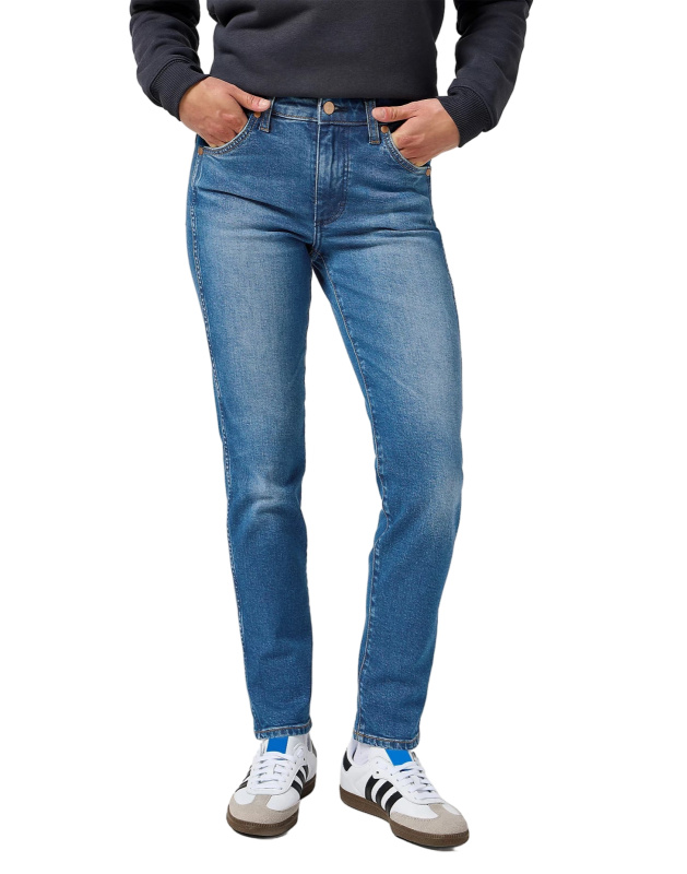 Dámské džíny WRANGLER Piper klasicky modré-seprané--28/32