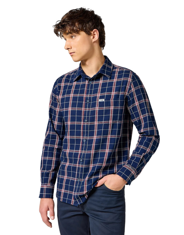 Pánská košile d.r. WRANGLER One Pocket Shirt vícebarevná-L