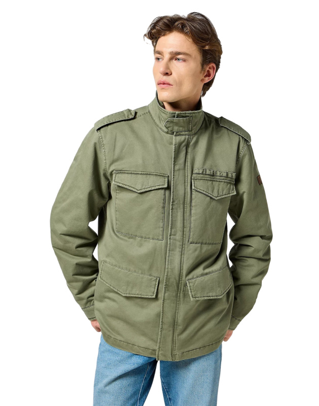 Pánská podzimní bunda WRANGLER Field Jacket zelená-XL