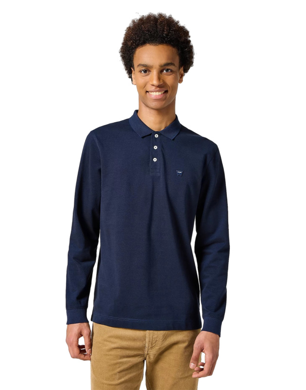 Pánská polokošile d.r. WRANGLER Refined Polo modré-M