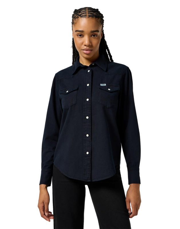 Dámská košile d.r. WRANGLER Heritage Shirt černá-XS