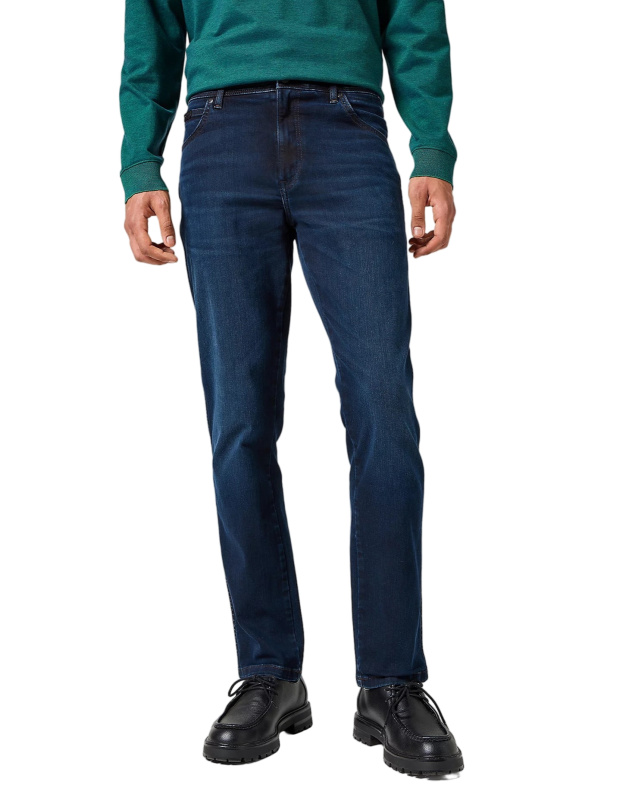 Pánské džíny WRANGLER Texas Slim tmavě modré-seprané-40/32