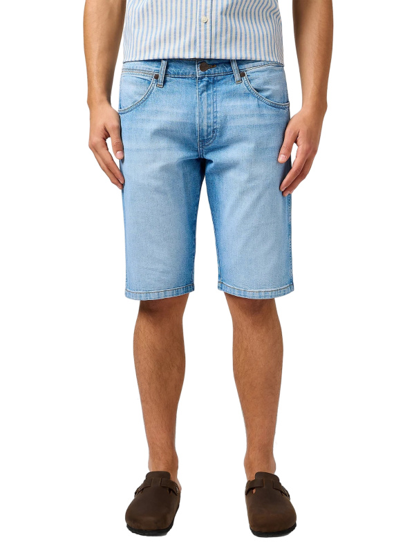Pánské kraťasy WRANGLER Colton světle modré-seprané-29