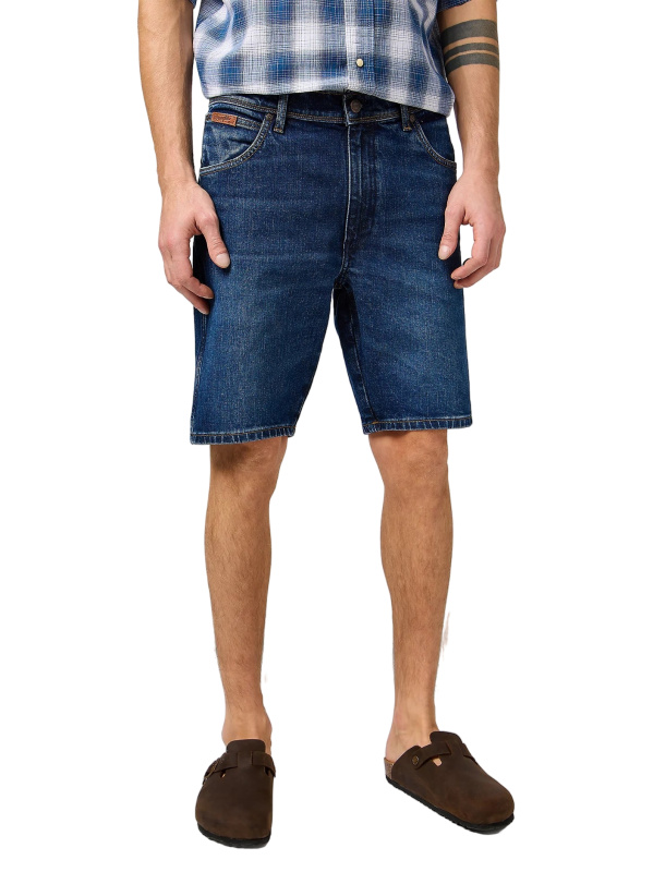 Pánské kraťasy WRANGLER Texas Shorts tmavě modré-seprané-32