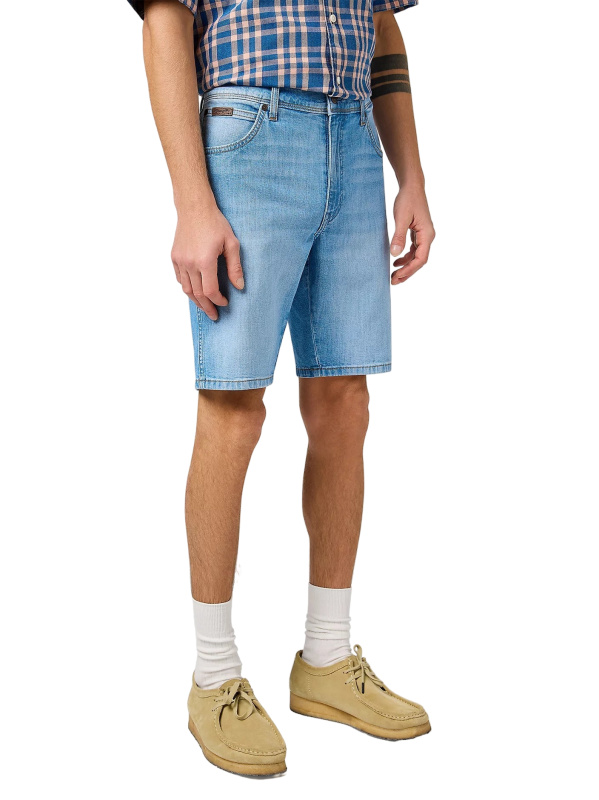 Pánské kraťasy WRANGLER Texas Shorts světle modré-seprané-36