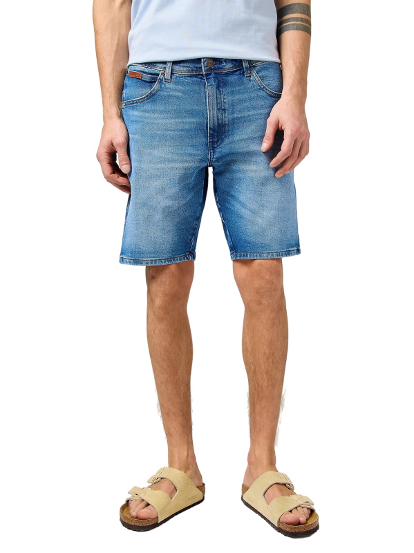 Pánské kraťasy WRANGLER Texas Shorts světle modré-seprané-36