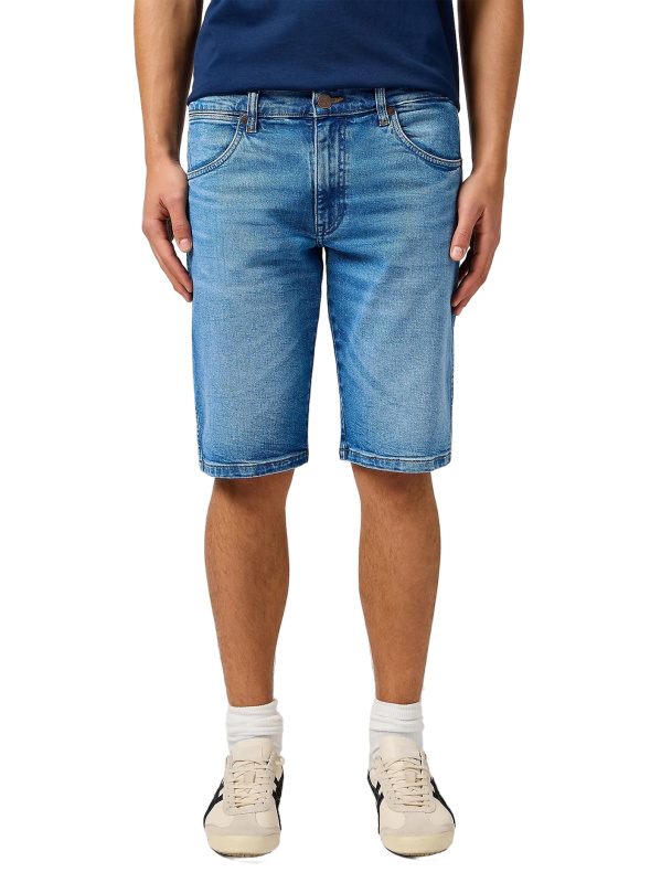 Pánské kraťasy WRANGLER Colton Shorts klasicky modré-seprané-29