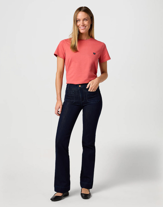 Dámské džíny WRANGLER FLARE SOFT MOONLIGHT 112362668 Velikost: 34/32
