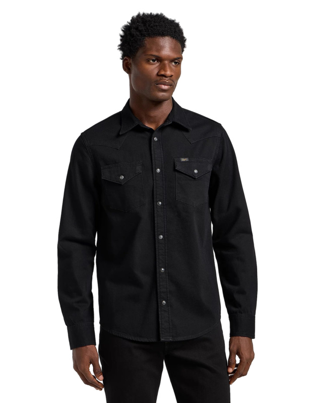 Pánská košile d.r. LEE Regular western Shirt černá-L