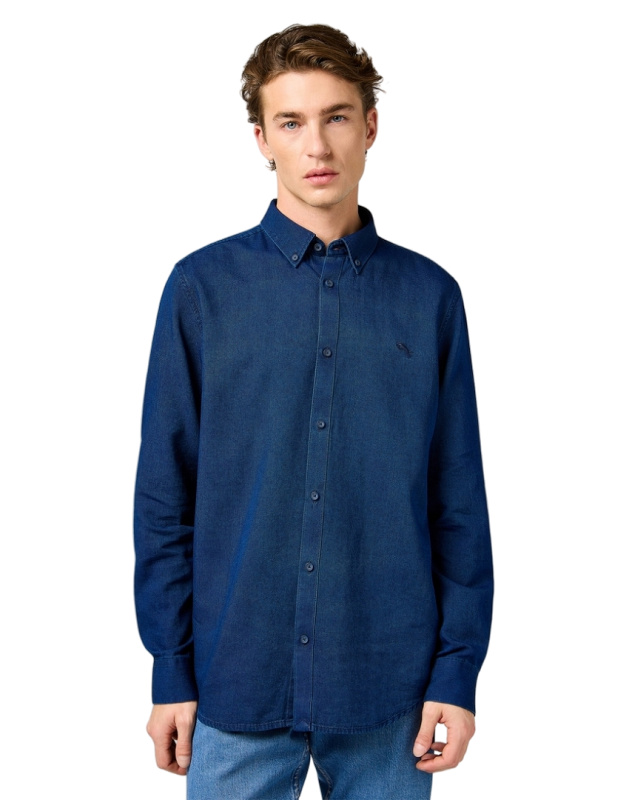 Pánská košile d.r. WRANGLER Oxford Shirt modrá-XL