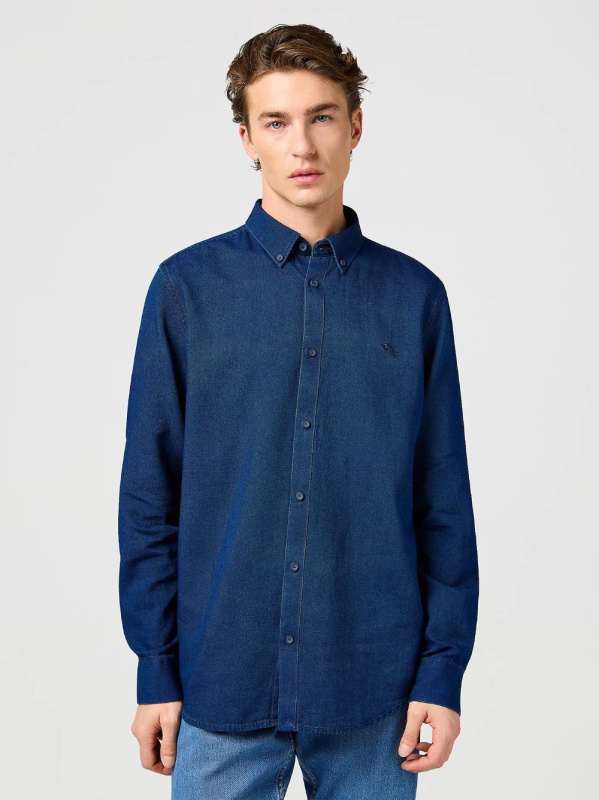 Pánská košile d.r. WRANGLER Oxford Shirt modrá-XL