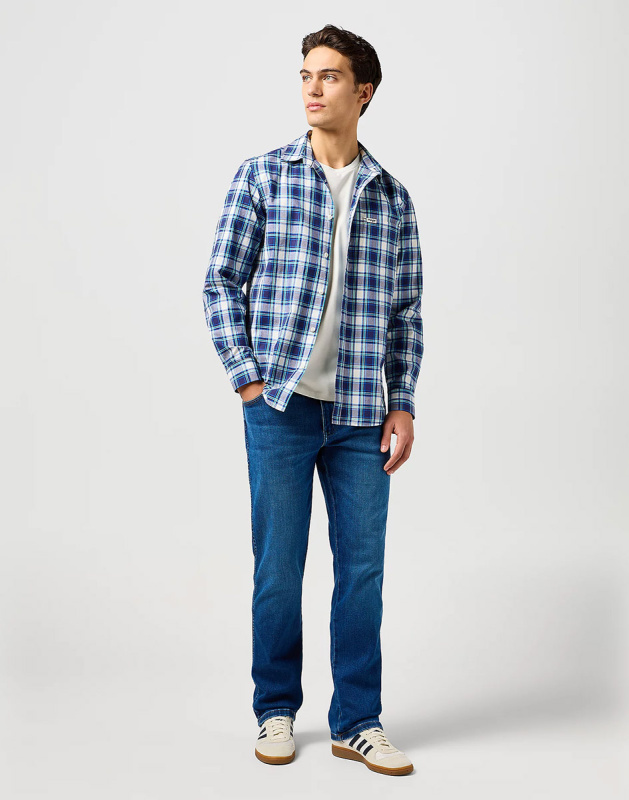 Pánské džíny WRANGLER Texas klasicky modré-seprané-33/34