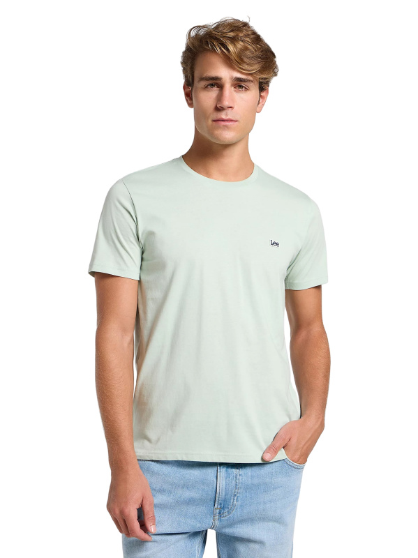 Pánské tričko k.r. LEE Patch Logo Tee zelené-L