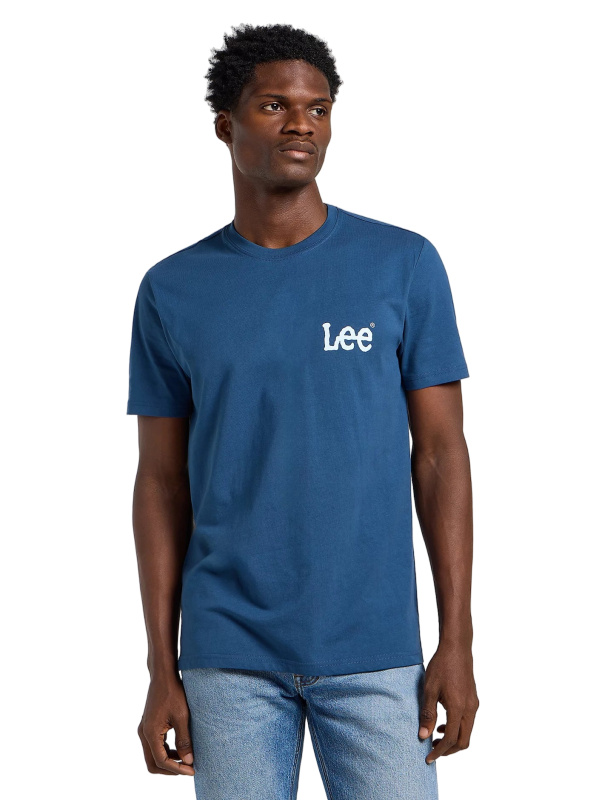 Pánské tričko k.r. LEE Medium Wobbly Lee Tee modré-M